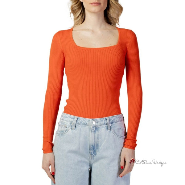 Orange Viscose Tops & T-Shirt