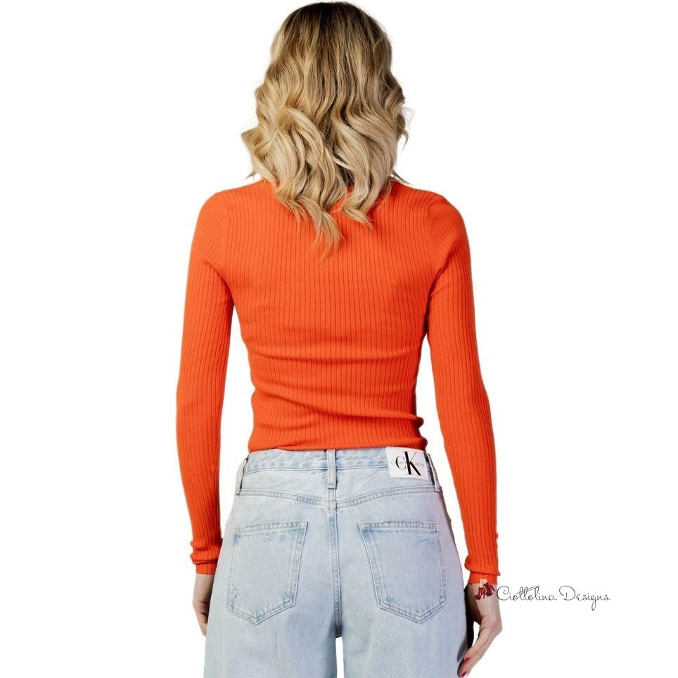 Orange Viscose Tops & T-Shirt