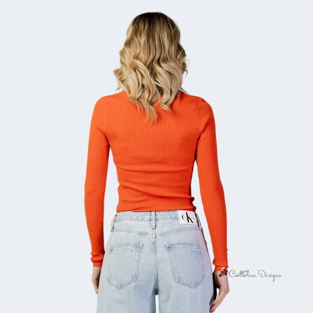 Orange Viscose Tops & T-Shirt