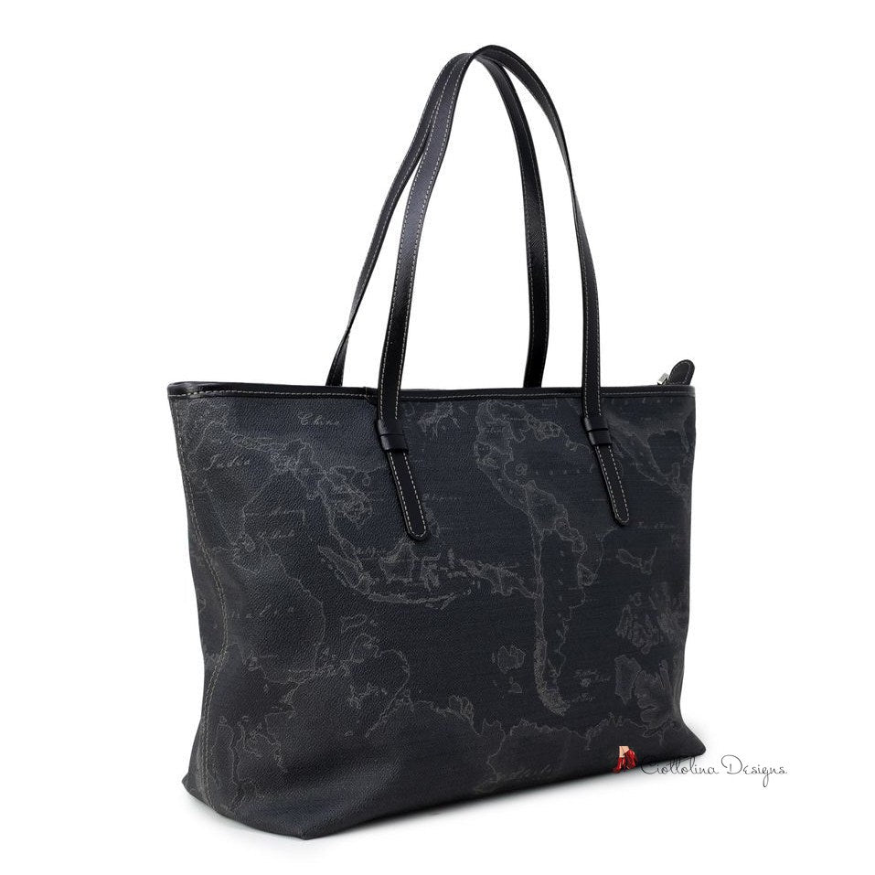 Black Polyester Handbag