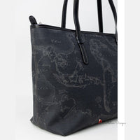 Black Polyester Handbag