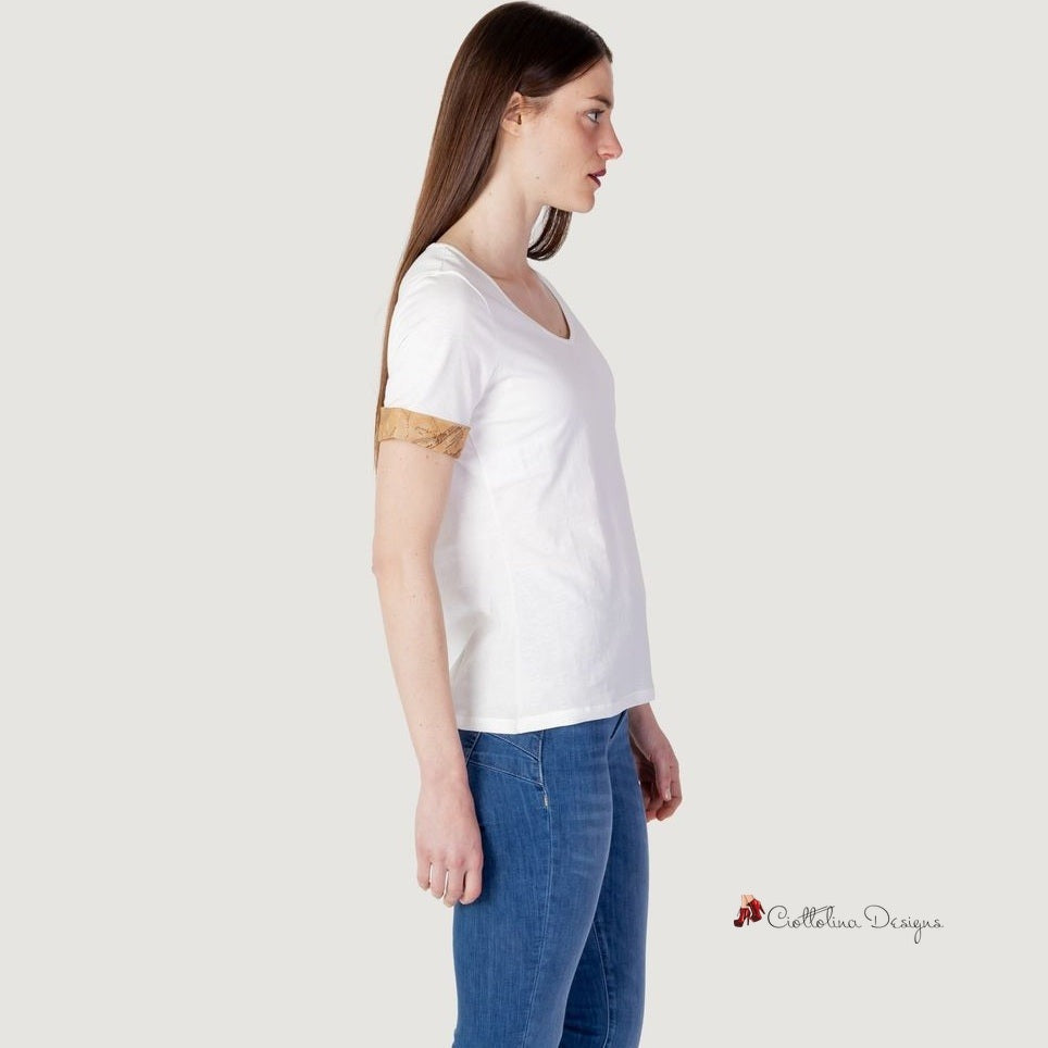 Cream Cotton Tops & T-Shirt