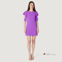 Purple Polyester Dress