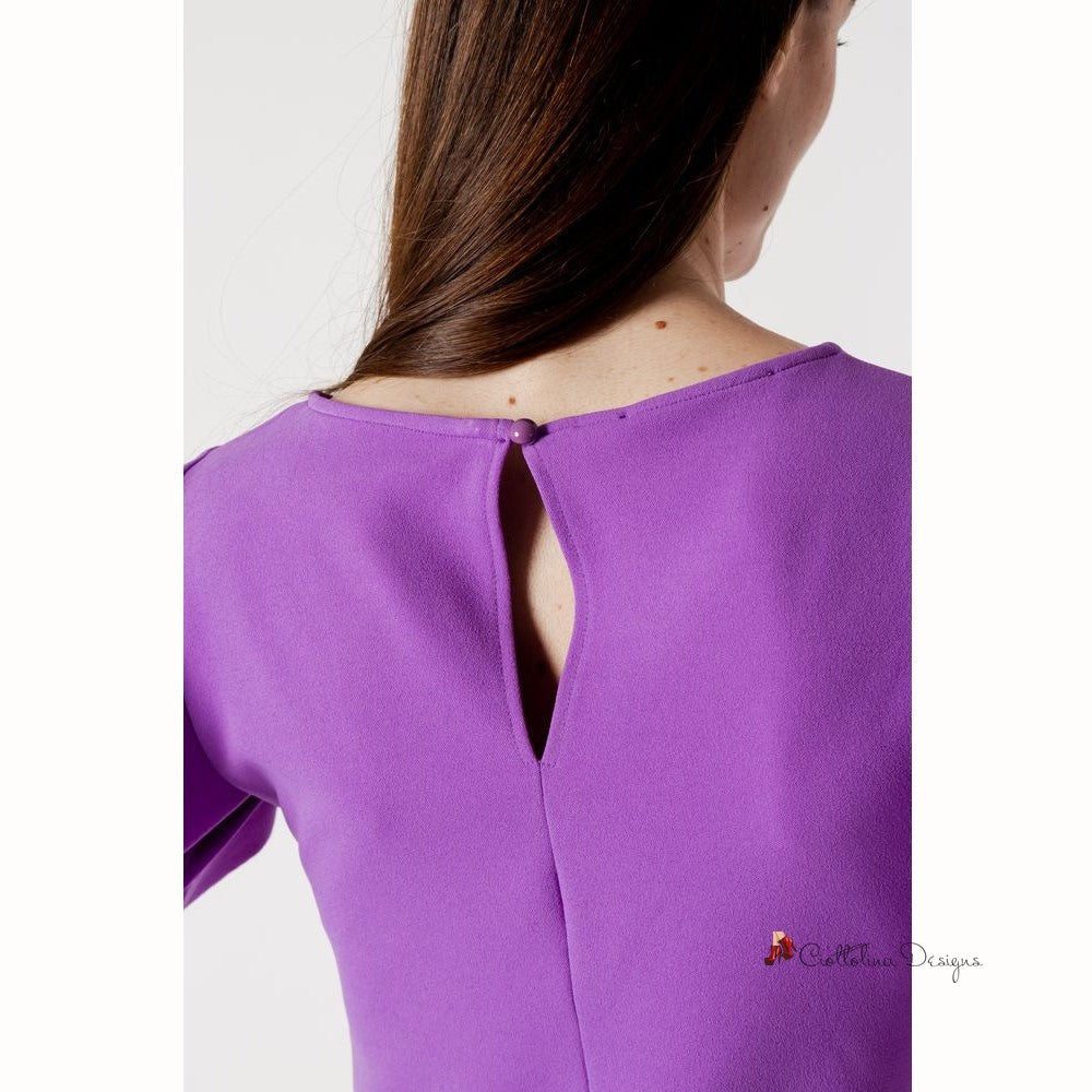 Purple Polyester Dress