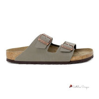 Gray Leather Sandal