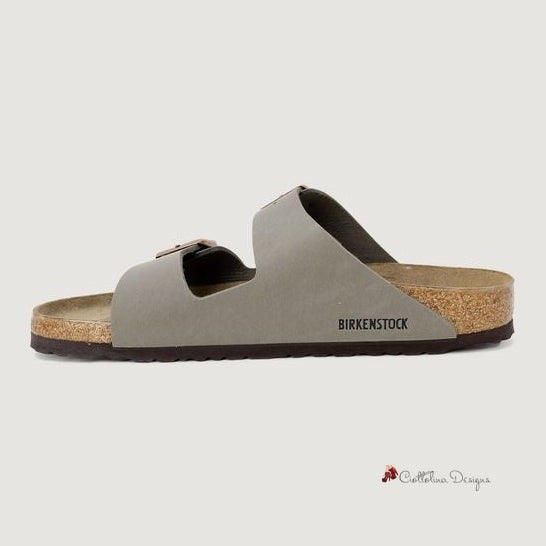 Gray Leather Sandal