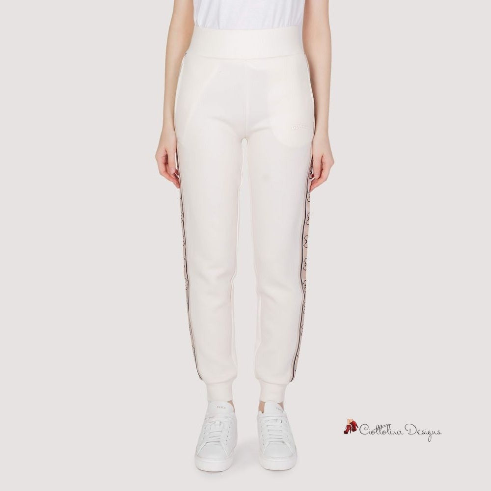 Cream Cotton Jeans & Pant