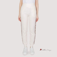 Cream Cotton Jeans & Pant