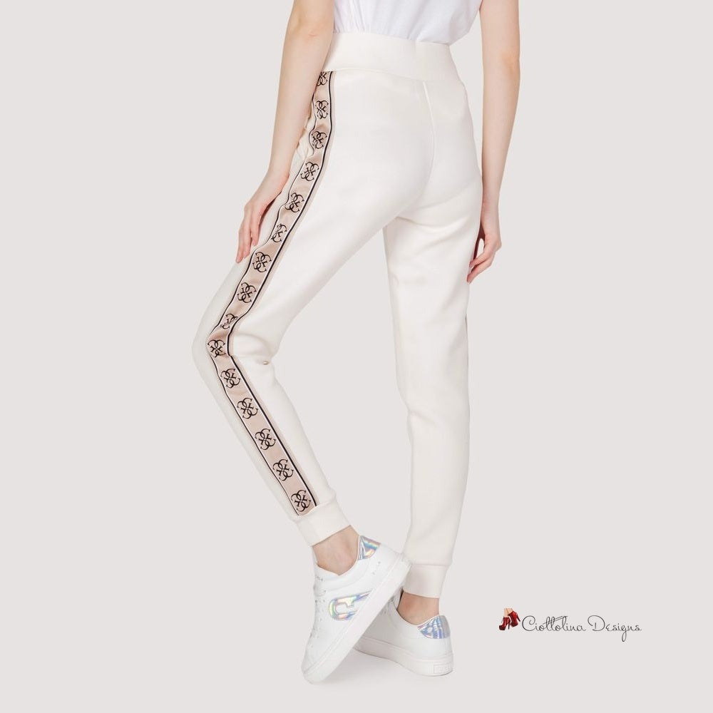 Cream Cotton Jeans & Pant