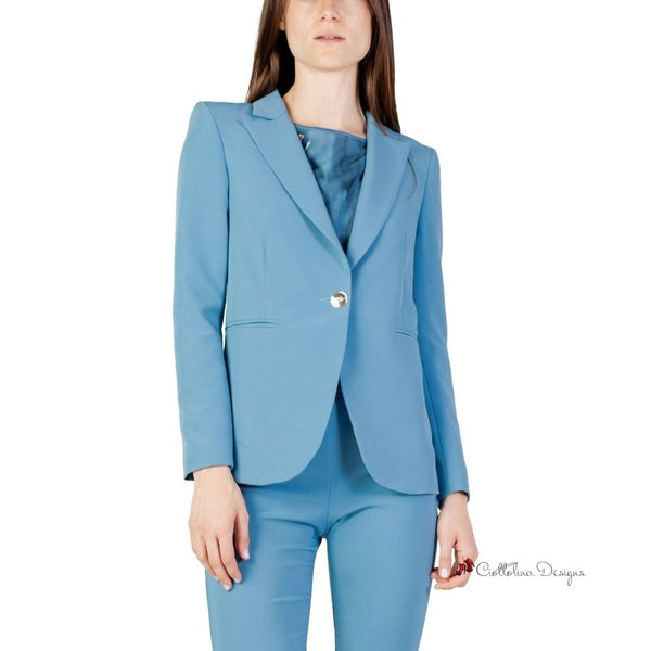 Turquoise Polyester Suits & Blazer