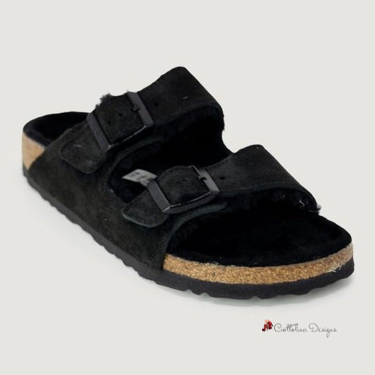 Black Suede Sandal