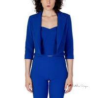 Blue Polyester Suits & Blazer