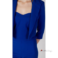 Blue Polyester Suits & Blazer