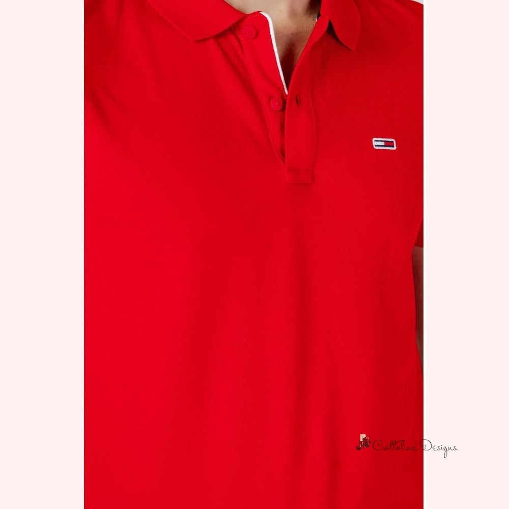 Red Cotton Polo Shirt