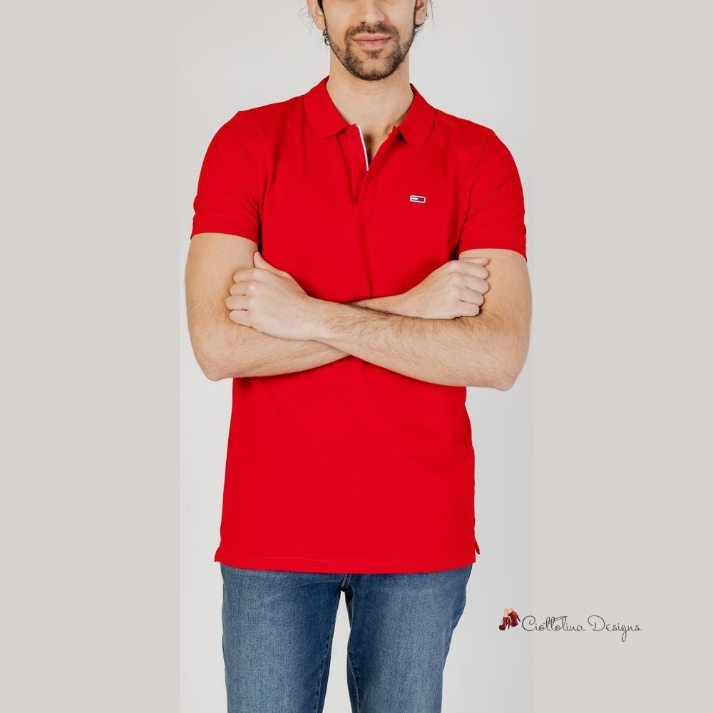 Red Cotton Polo Shirt