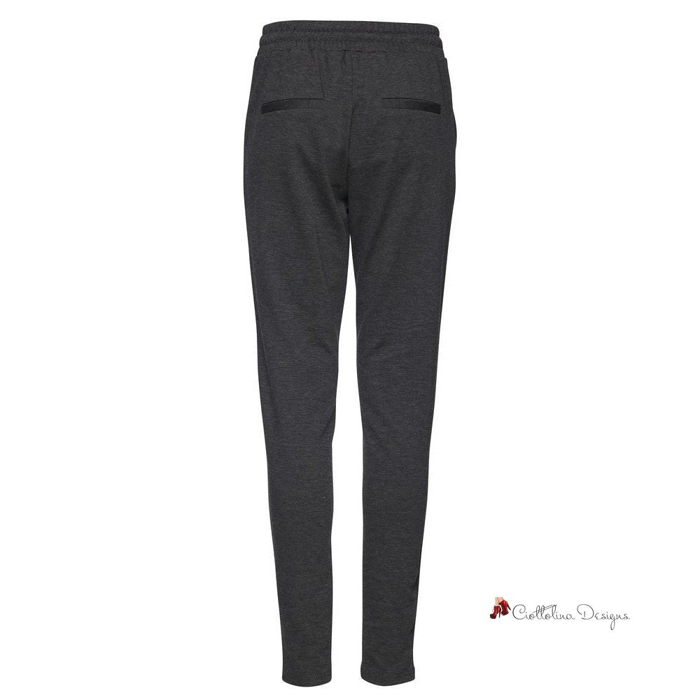 Gray Polyester Jeans & Pant