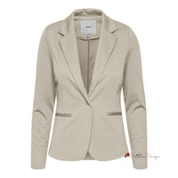 Beige Polyester Suits & Blazer