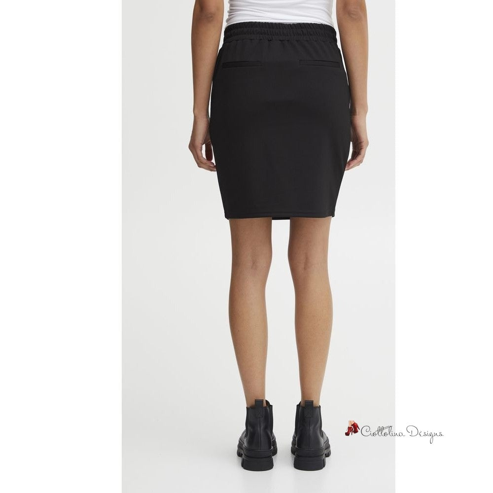 Black Polyester Skirt