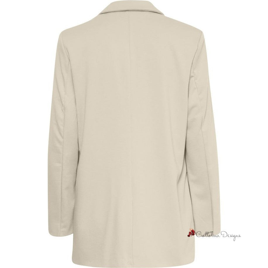 Beige Recycled Polyester Suits & Blazer