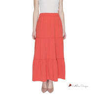 Orange Polyester Skirt