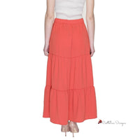 Orange Polyester Skirt