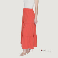 Orange Polyester Skirt