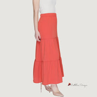 Orange Polyester Skirt