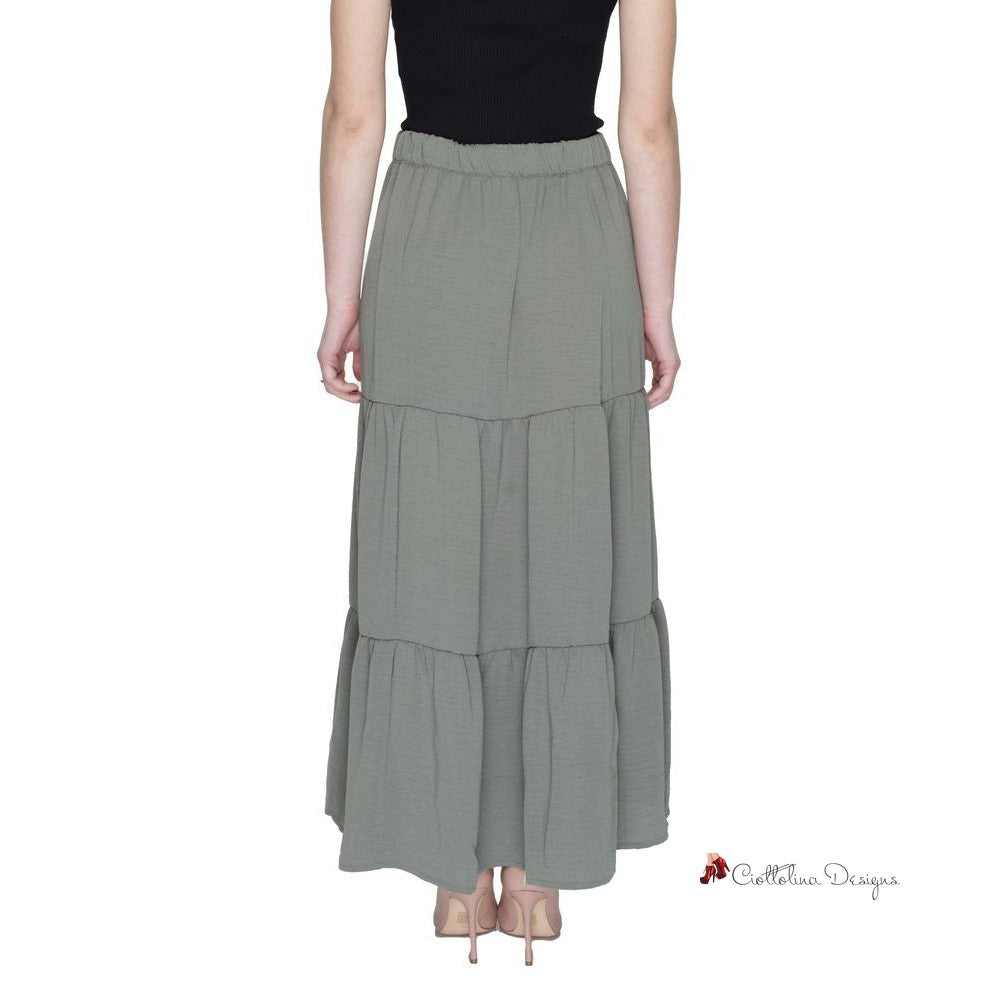 Green Polyester Skirt