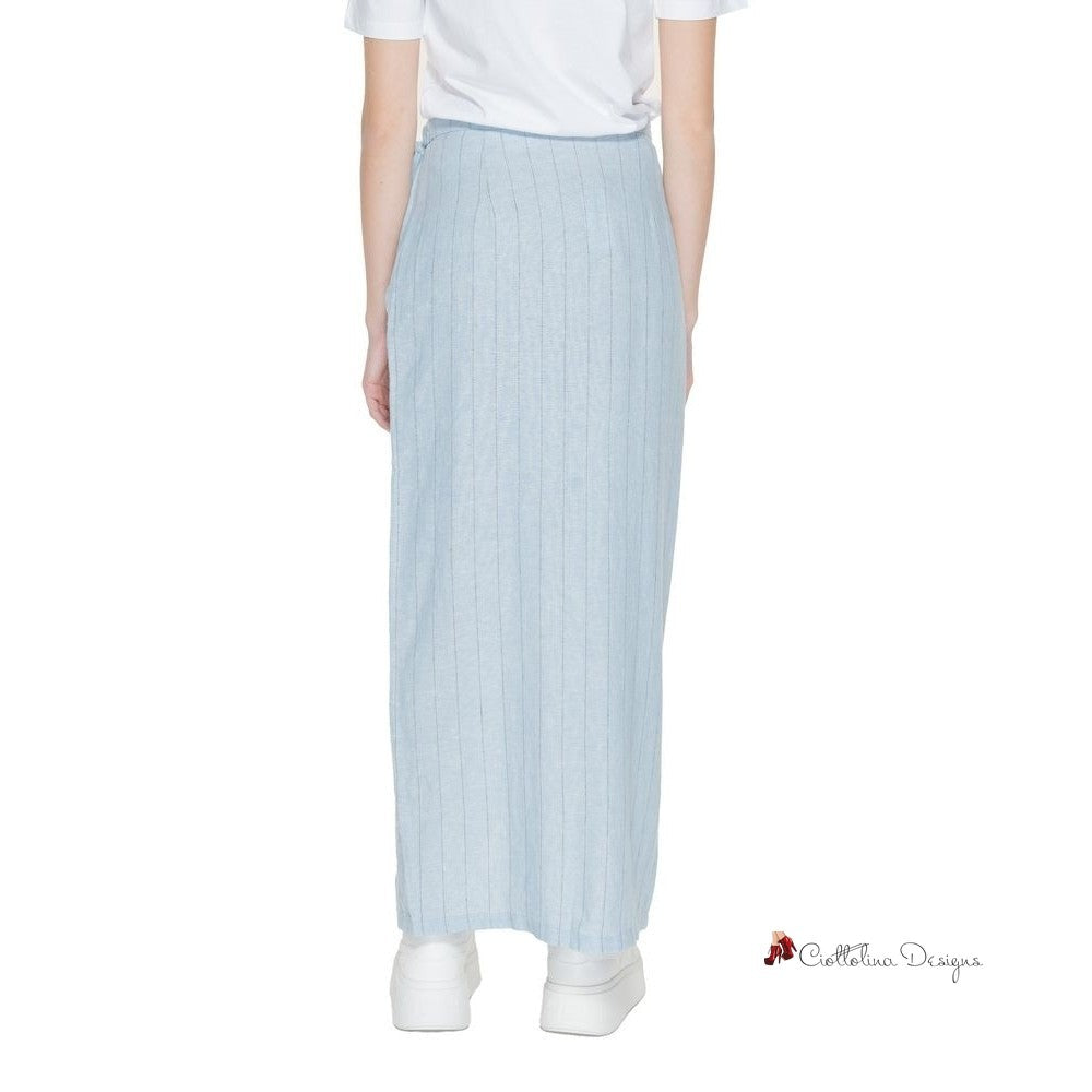 Light Blue Linen Skirt