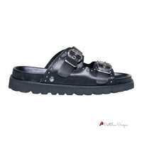 Black Leather Sandal