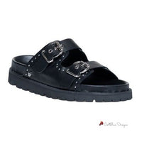 Black Leather Sandal