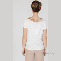 Beige Viscose Tops & T-Shirt