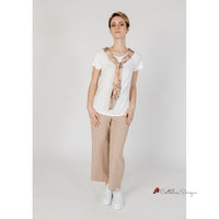 Beige Viscose Tops & T-Shirt