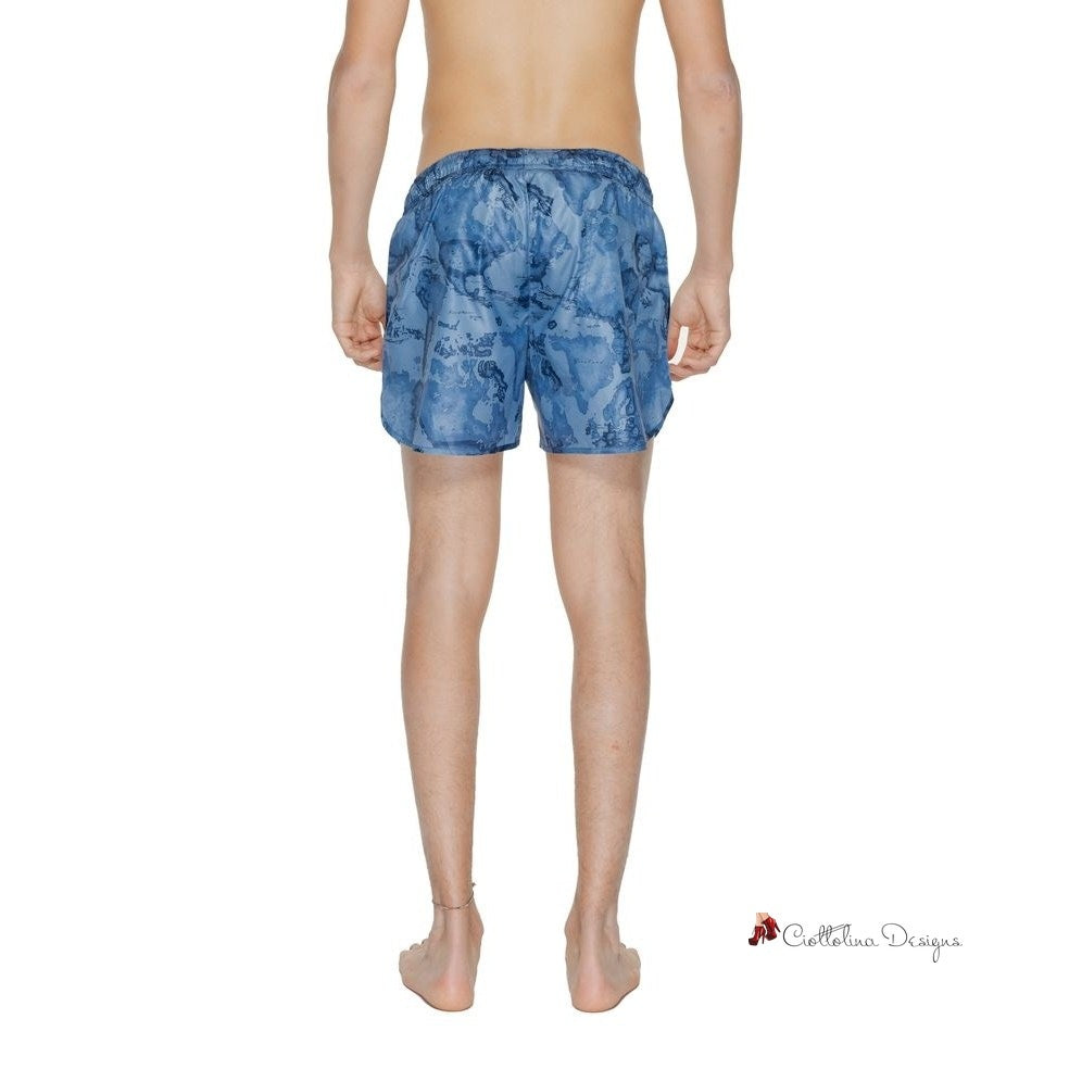 Blue Polyester Swimwear