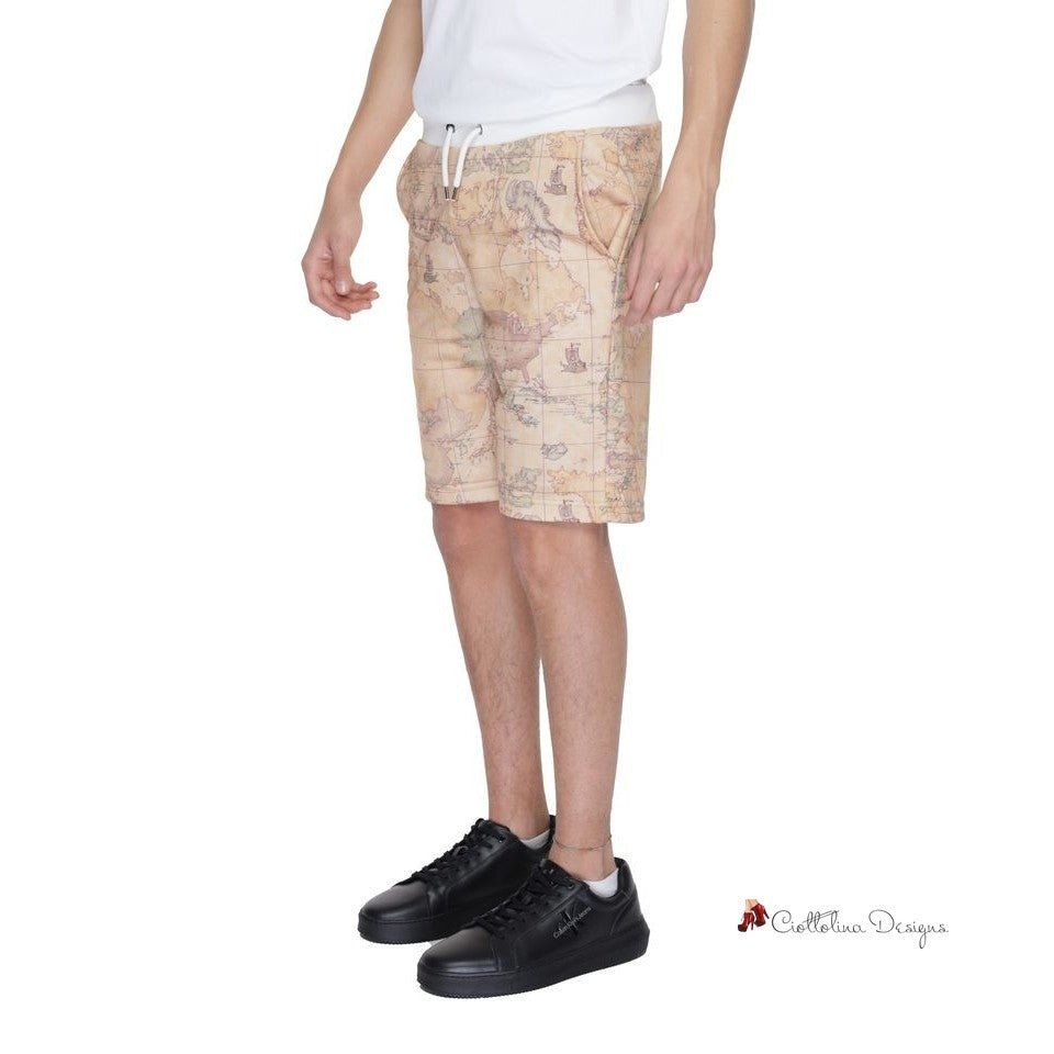 Beige Polyester Short