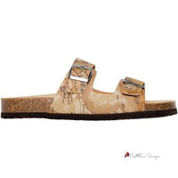 Beige Textile Sandal