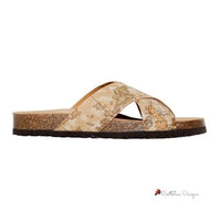 Beige Textile Sandal