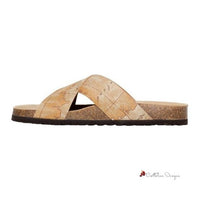 Beige Textile Sandal