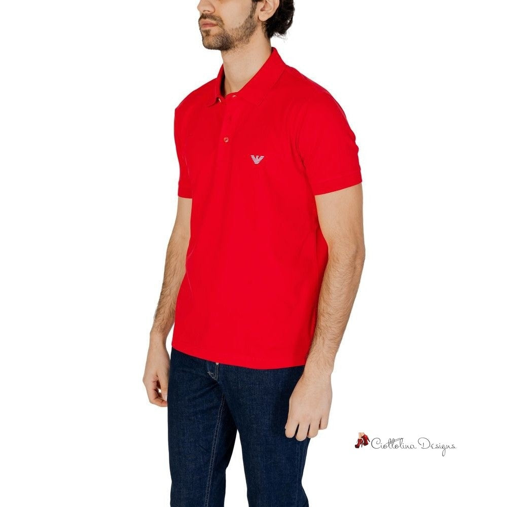 Red Cotton Polo Shirt