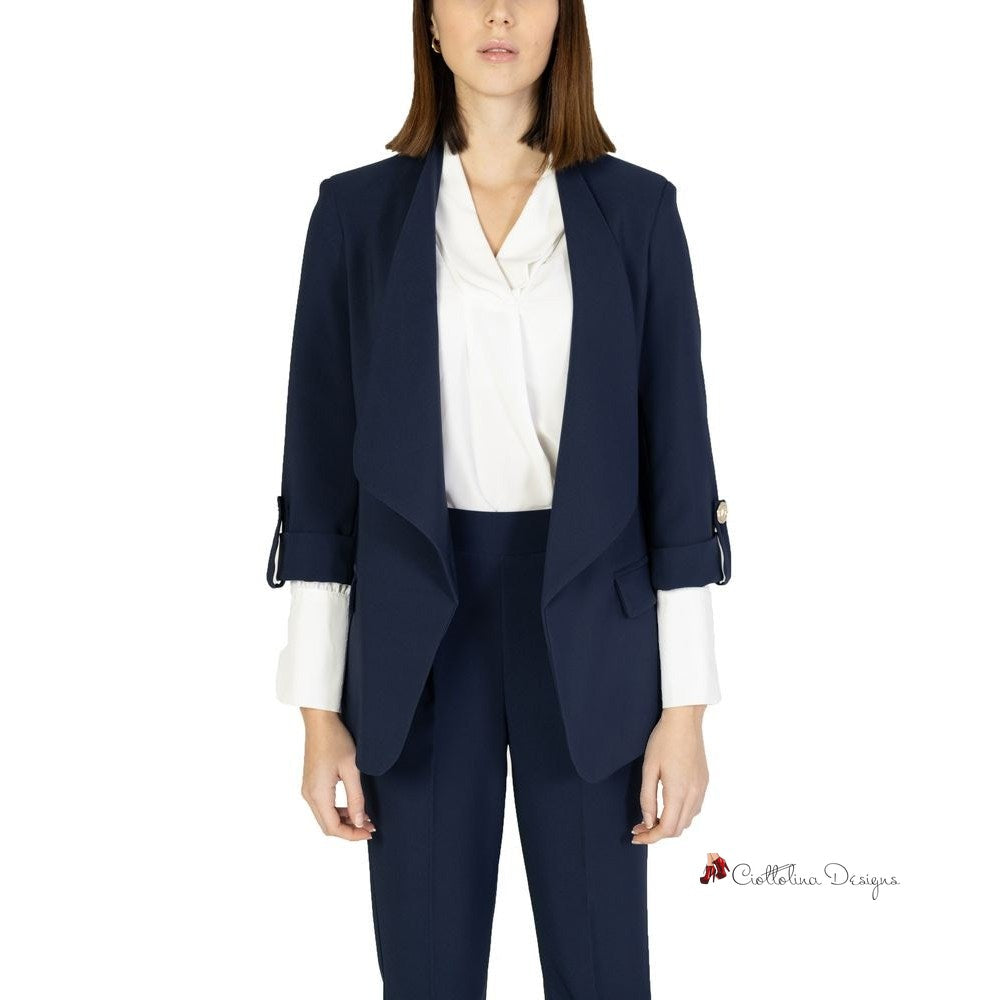 Blue Polyester Suits & Blazer