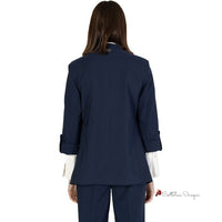 Blue Polyester Suits & Blazer