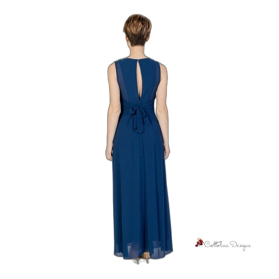 Blue Polyester Dress