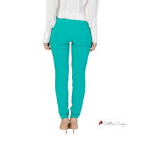 Green Polyester Jeans & Pant