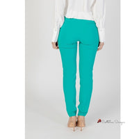 Green Polyester Jeans & Pant