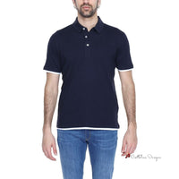 Blue Cotton Polo Shirt