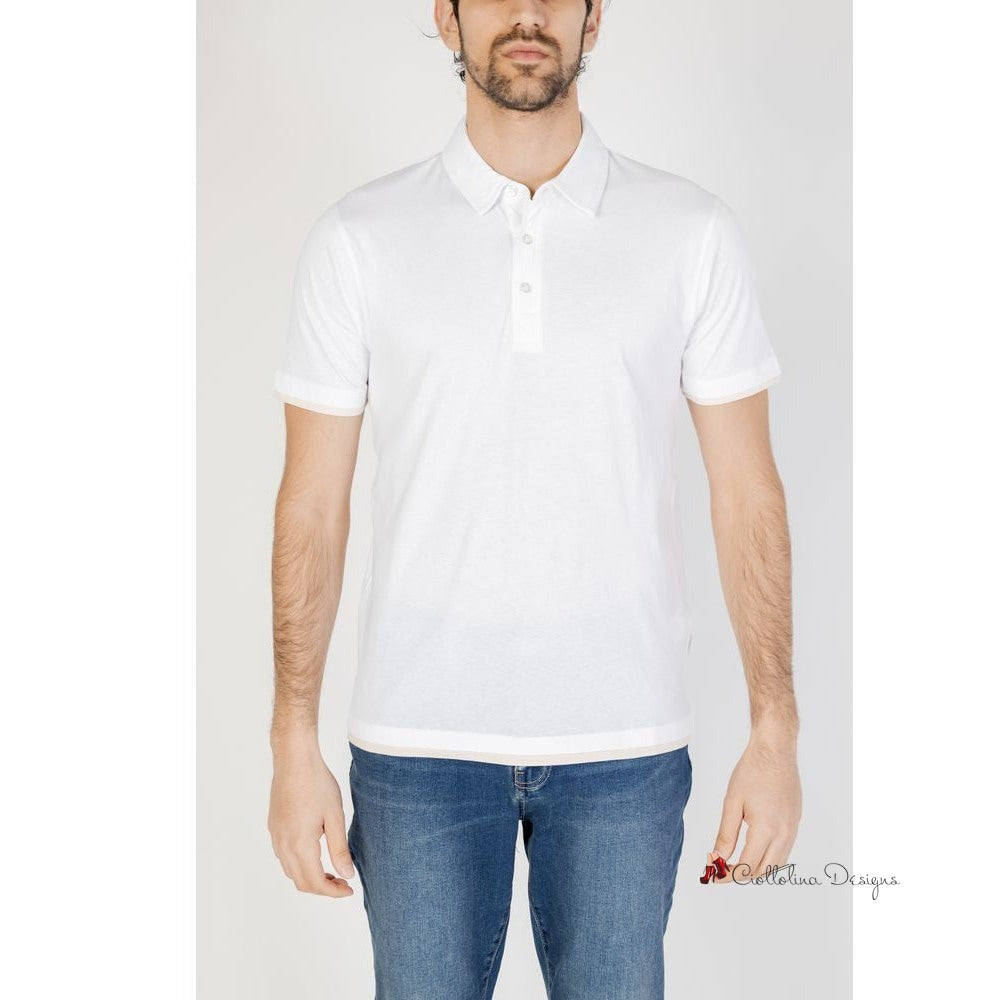 White Cotton Polo Shirt