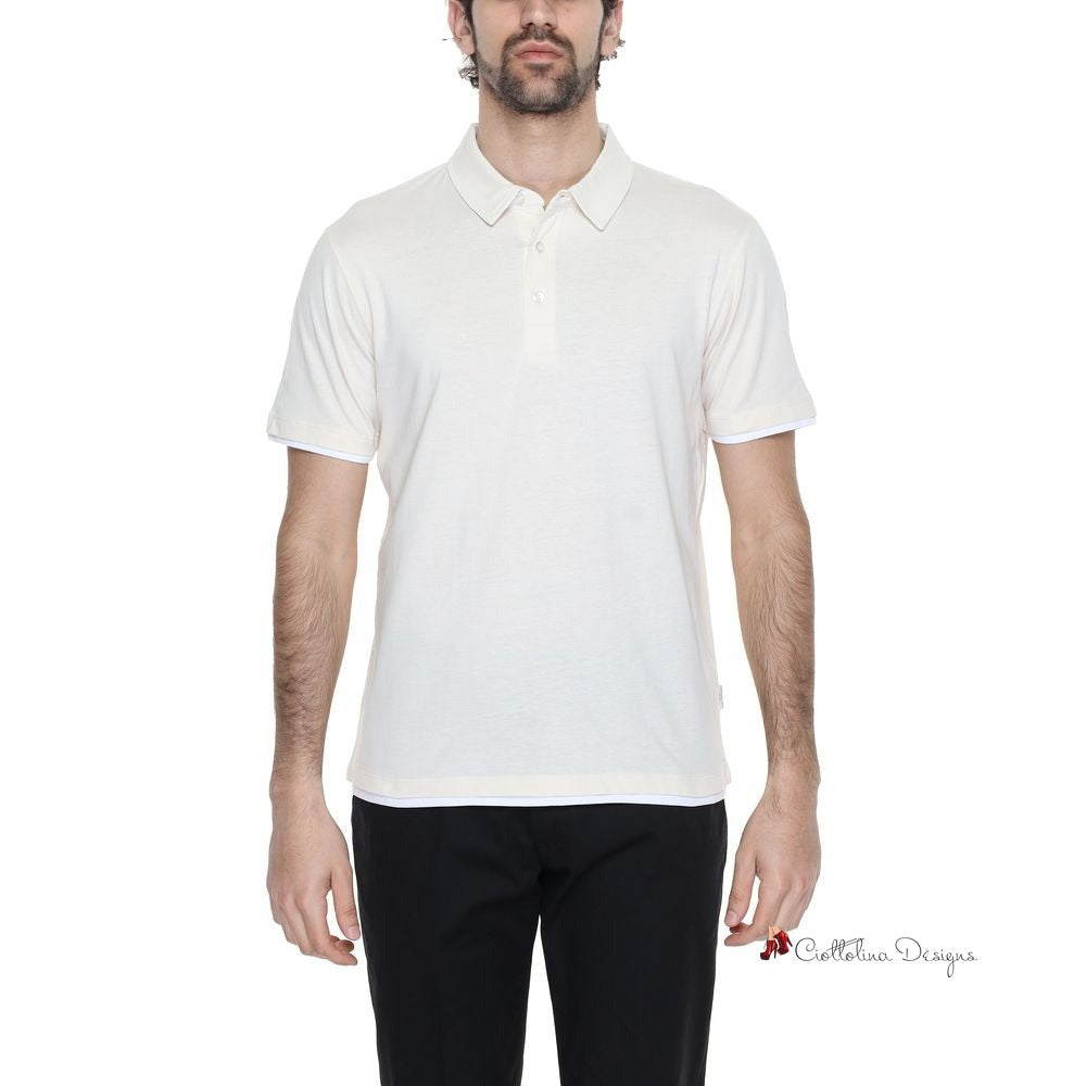 Cream Cotton Polo Shirt