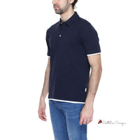 Blue Cotton Polo Shirt