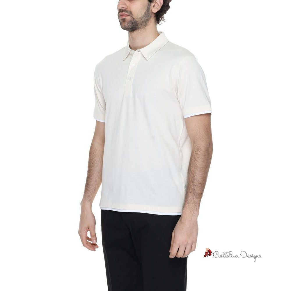 Cream Cotton Polo Shirt