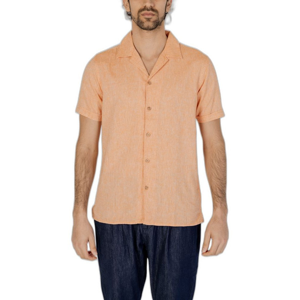 Orange Linen Shirt